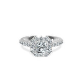 Anillo De Compromiso Halo Clasico