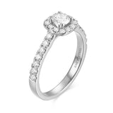 Anillo De Compromiso Halo Clasico