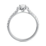 Anillo De Compromiso Halo Clasico